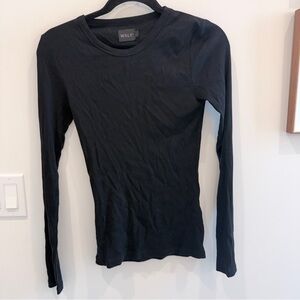 WSLY Charcoal Ribbed Long Sleeve Tee